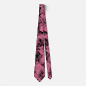 Roze Zwart Kubisme Abstract Patroon Stropdas (Voorkant)