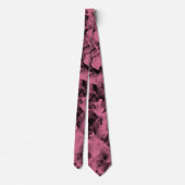 Roze Zwart Kubisme Abstract Patroon Stropdas (Achterkant)