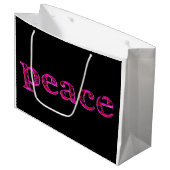 roze zwart large cadeautasje (Voorkant Gekanteld)