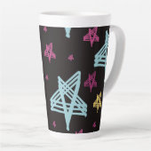 Roze zwart latte mok (Rechterhoek)