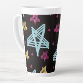 Roze zwart latte mok (Linkerhoek)