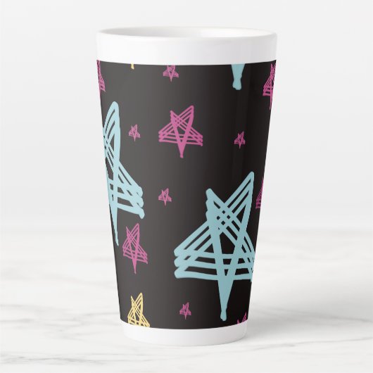 Roze zwart latte mok (Voorkant)