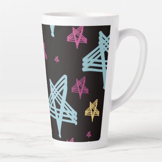 Roze zwart latte mok (Rechts)