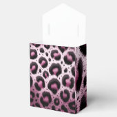 Roze & Zwart Leopard Bont Dierenprint Vlekken Bedankdoosjes (Geopend)