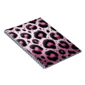 Roze & Zwart Leopard Bont Dierenprint Vlekken Notitieboek (Rechterzijde)