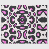 Roze Zwart Leopard Dierenprint Cadeaupapier (Vlak)