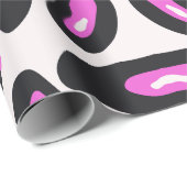 Roze Zwart Leopard Dierenprint Cadeaupapier (Rol Hoek)