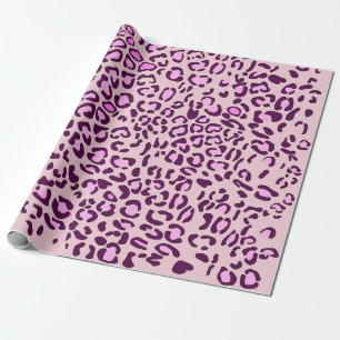 Roze Zwart Leopard Dierenprint Cadeaupapier