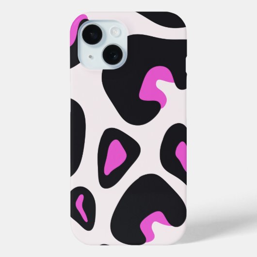 Roze Zwart Leopard Dierenprint Case-Mate iPhone Case (Achterkant)