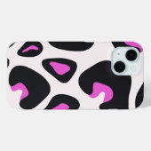 Roze Zwart Leopard Dierenprint Case-Mate iPhone Case (Achterkant (horizontaal))