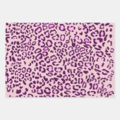 Roze Zwart Leopard Dierenprint Inpakpapier Vel (Voorkant 2)