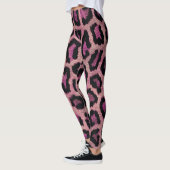 Roze Zwart Leopard Dierenprint Leggings (Links)