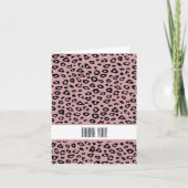 Roze Zwart Leopard Print Dank u Bedankkaart (Voorkant)