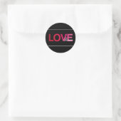 Roze Zwart Liefde Voor eeuwig Bruiloft Stickers (Tas)