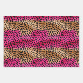 Roze Zwart Luipaard Print Abstract Inpakpapier Vel (Voorkant 3)
