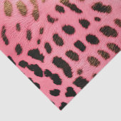 Roze Zwart Luipaard Print Abstract Tissuepapier (Detail)