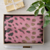 Roze Zwart Luipaard Print Abstract Tissuepapier (Geschenk)