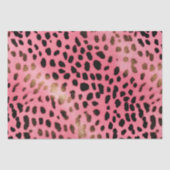 Roze Zwart Luipaard Print Abstract Tissuepapier (Voorkant)