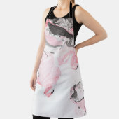 Roze Zwart Marmer: Hand getrokken Schort (Insitu)