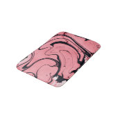 Roze Zwart Marmeren Hand Getrokken Badmat (Gekanteld)