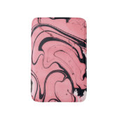 Roze Zwart Marmeren Hand Getrokken Badmat (Voorkant Verticaal)