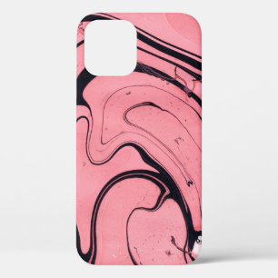 Roze Zwart Marmeren Hand Getrokken Case-Mate iPhone Case