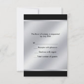 Roze Zwart Masker Roze Zwart Masquerade Party RSVP (Achterkant)