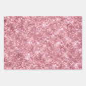 Roze Zwart Meisje Girly Chic Shimmer Dier Patroon Inpakpapier Vel (Voorkant 2)