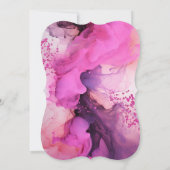 Roze zwart meisje verjaardag kaart (Achterkant)