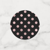 Roze & Zwart Modern Chique Trendy Glam Party Confetti (Kleine voorkant)