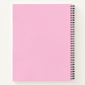 Roze & zwart Monogram Professioneel Notitieboek (Achterkant)