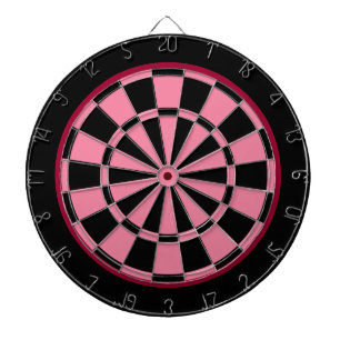 Roze zwart ontwerp met zwarte en dunne marmeren ra dartbord