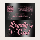 Roze zwart oogschaduw palet gevouwen loyaliteitska visitekaartje (Buitenkant ongevouwen)