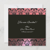 ROZE,ZWART,PAARS DAMAST MONOGRAM ,wit Kaart (Achterkant)