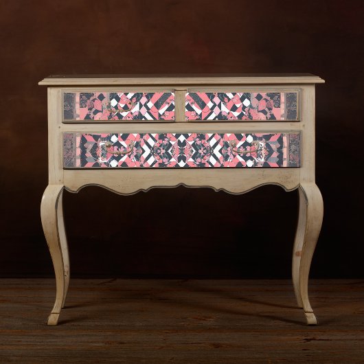 Roze Zwart Pastel Decoupage Tissuepapier