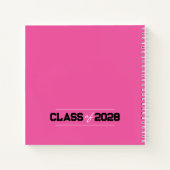 Roze & Zwart Pawprint Afstuderen Gastenboek Notitieboek (Achterkant)