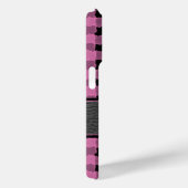 Roze & Zwart Plaid Gepersonaliseerd Case-Mate iPhone Case (Achterkant / Rechts)