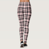 Roze Zwart Plaid Vrouwen Leggings (Achterkant)