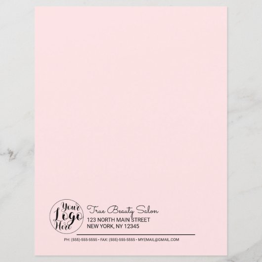 Roze zwart-rand script Logo client record (Achterkant)