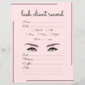 Roze zwart-rand script Logo client record (Voorkant)