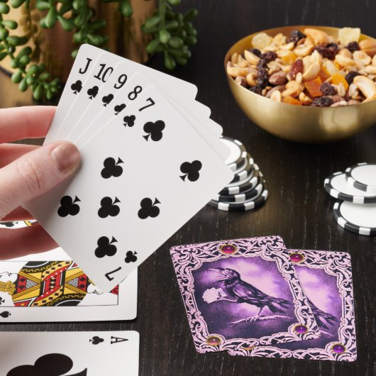  roze zwart-roodspelpoker, Amethyst Speelkaarten (Insitu)