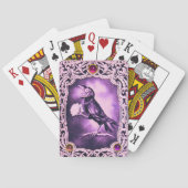  roze zwart-roodspelpoker, Amethyst Speelkaarten (Achterkant)