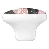 Roze zwart Roos Gold Glitter Modern Keramische Knop (Zijkant)