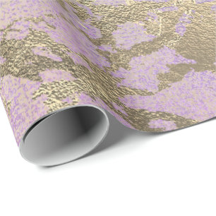 Roze zwart schilderen Amethyst Roos Gold marble Cadeaupapier