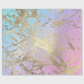 Roze zwart schilderen Ombre Roze goudkleurig glanz Cadeaupapier (Vlak)