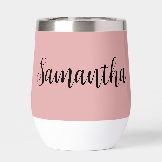 Roze Zwart Script Monogram Bachelorette party (Achterkant)