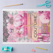 Roze & Zwart Shabby Glam Couture decoupage Papier (Craft)