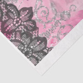 Roze & Zwart Shabby Glam Couture decoupage Papier (Detail)