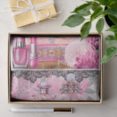 Roze & Zwart Shabby Glam Couture decoupage Papier (Geschenk)