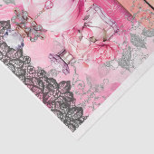 Roze & Zwart Shabby Glam Couture decoupage Papier (Detail)